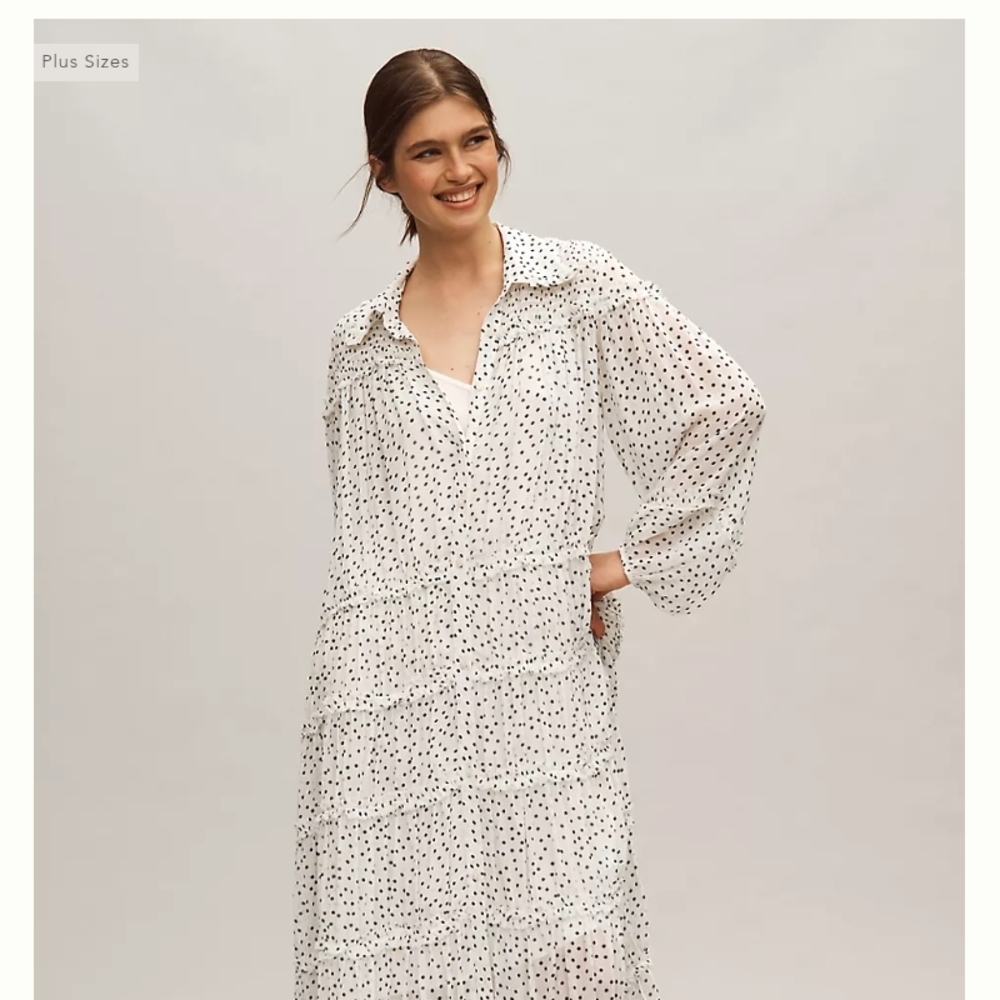 White Polka Dot Maxi Dress
